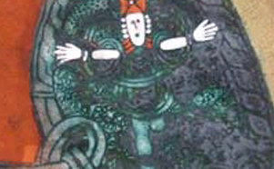 Andersen emlkre, zomncozott vrsrz, fa, 4035 cm, 2005