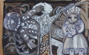 Ballada, akvarell, papr, 3448 cm, 1986