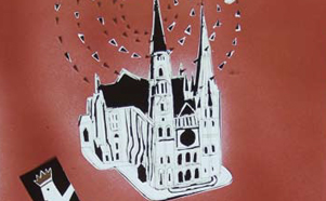 Chartres-i katedrlis II., zomncozott acl, 4050 cm, 2006