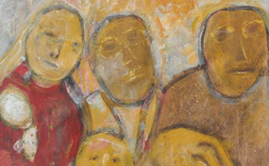 Csald, akril, karton, 6040 cm, 1995