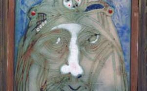 Korons Krisztus, zomncozott vrsrz, bronz, 3131 cm, 1995