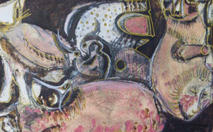Macskk, akril, karton, 2030 cm, 1965